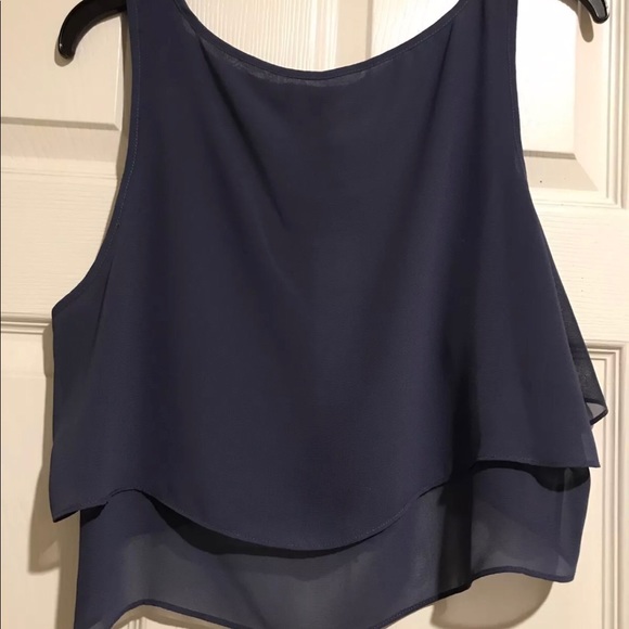 BCBGeneration 🎁HP🎁 Blue Smoke Lightweight Top - Picture 6 of 7